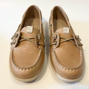NIB Sperry top-sider coil ivy leather and canvas boat shoes size 6m